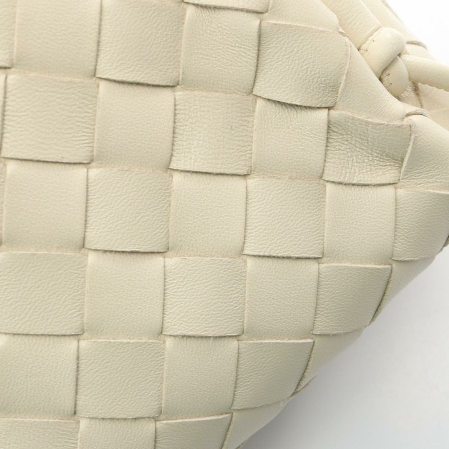 BOTTEGA VENETA Intrecciato 編織肩背包 794258VCPP19197 白色皮革 二手 女士-6