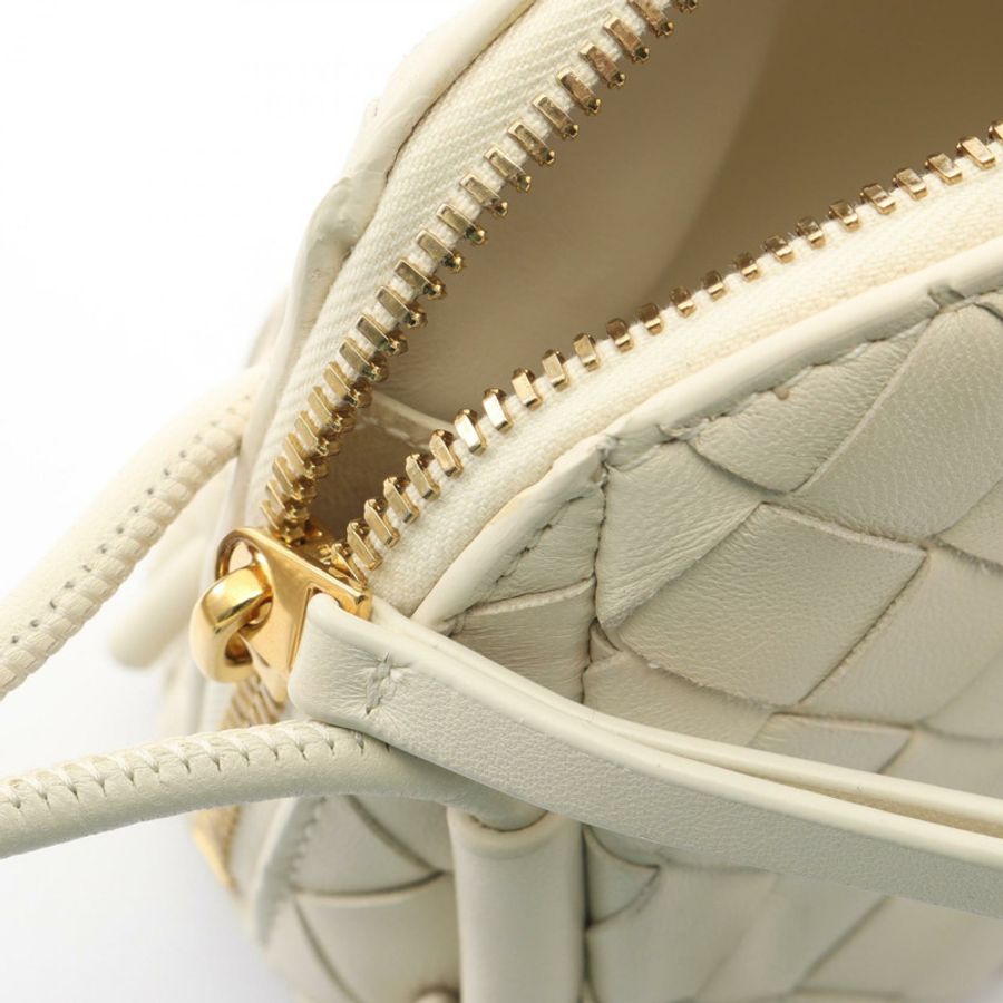 BOTTEGA VENETA Intrecciato 編織肩背包 794258VCPP19197 白色皮革 二手 女士-7