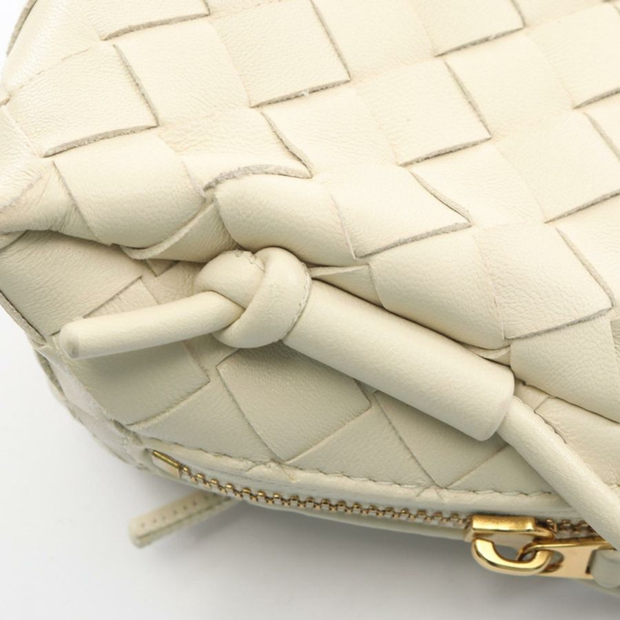 BOTTEGA VENETA Intrecciato 編織肩背包 794258VCPP19197 白色皮革 二手 女士-9