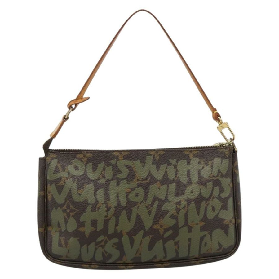 【日本直送】路易威登 Monogram 塗鴉手拿包配件 卡其色 M92191 正品 bs36205A-1