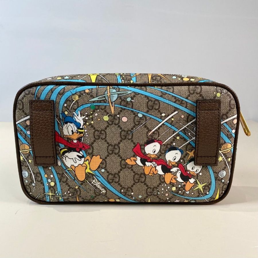 GUCCI x Disney 唐老鴨 限量 聯名款 兩用 皮帶 胸口包 腰包 602695 現貨-2