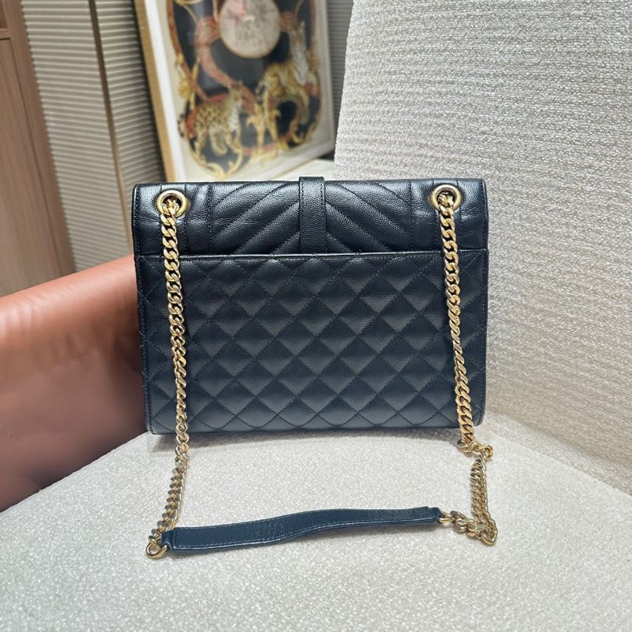 Saint Laurent/聖羅蘭 黑色信封包,98新-4