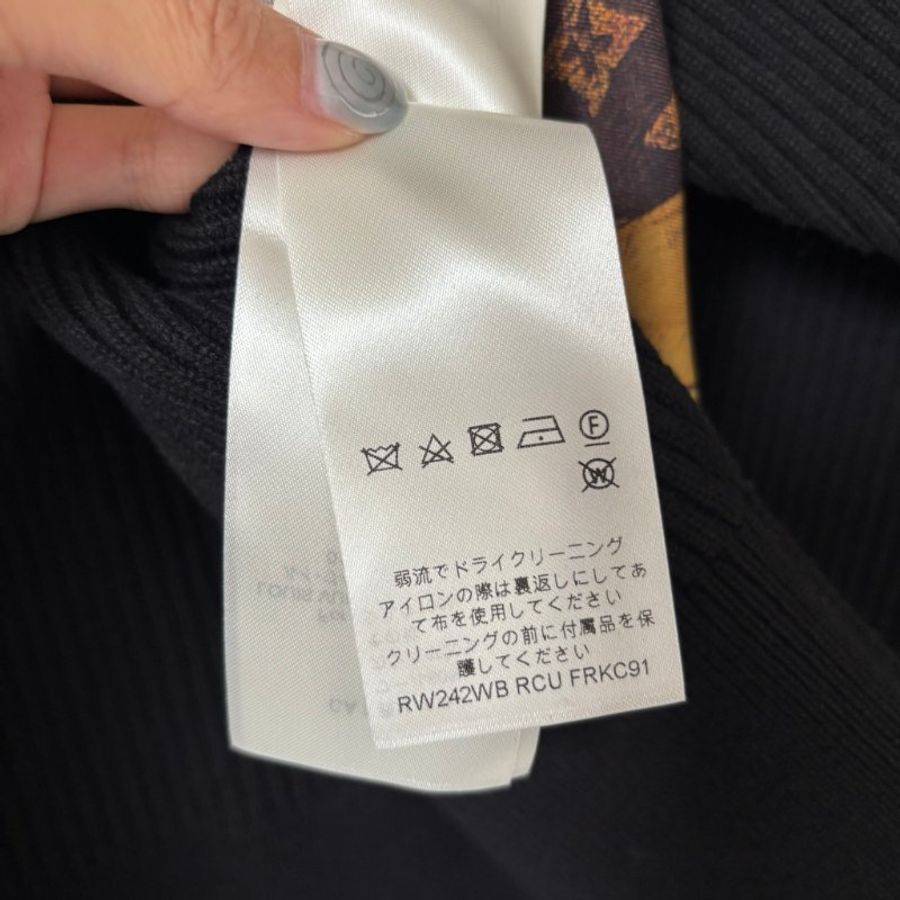 ::LOIUS VUITTON:: LV 經典Monogram 絲質拼接黑坑條 飛行員外套 SS24 Velvet feel Coat Women's Multicolor-22