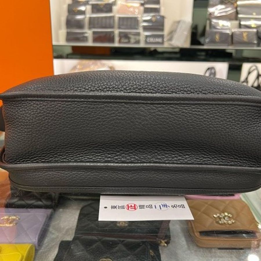 東區正精品㊣HERMES EVELYNE 33cm 愛馬仕黑色全皮H 洞洞銀釦斜背包 T刻 RZ6539-6