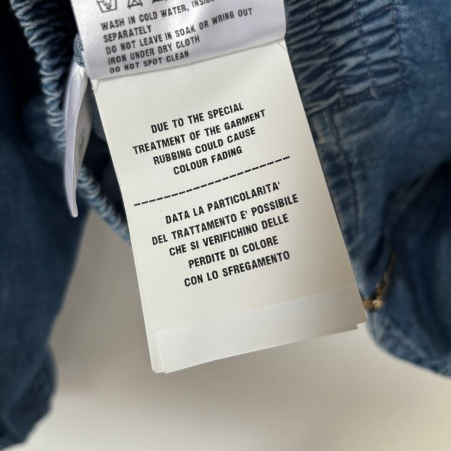 ::CELINE:: 深色單寧學生布束腰外套字母刺繡 拉鍊夾克 40號-18