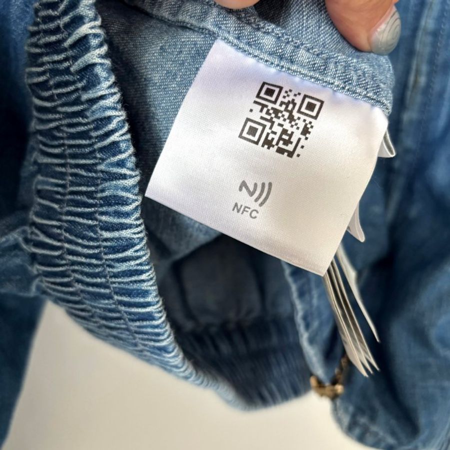 ::CELINE:: 深色單寧學生布束腰外套字母刺繡 拉鍊夾克 40號-20