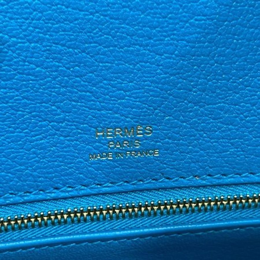 東區正精品㊣HERMES Birkin 30cm Sellier 近全新愛馬仕黑色弗裏達藍色靛藍色拼接三色金釦外縫柏金手提包 Z刻 RZ6540-12