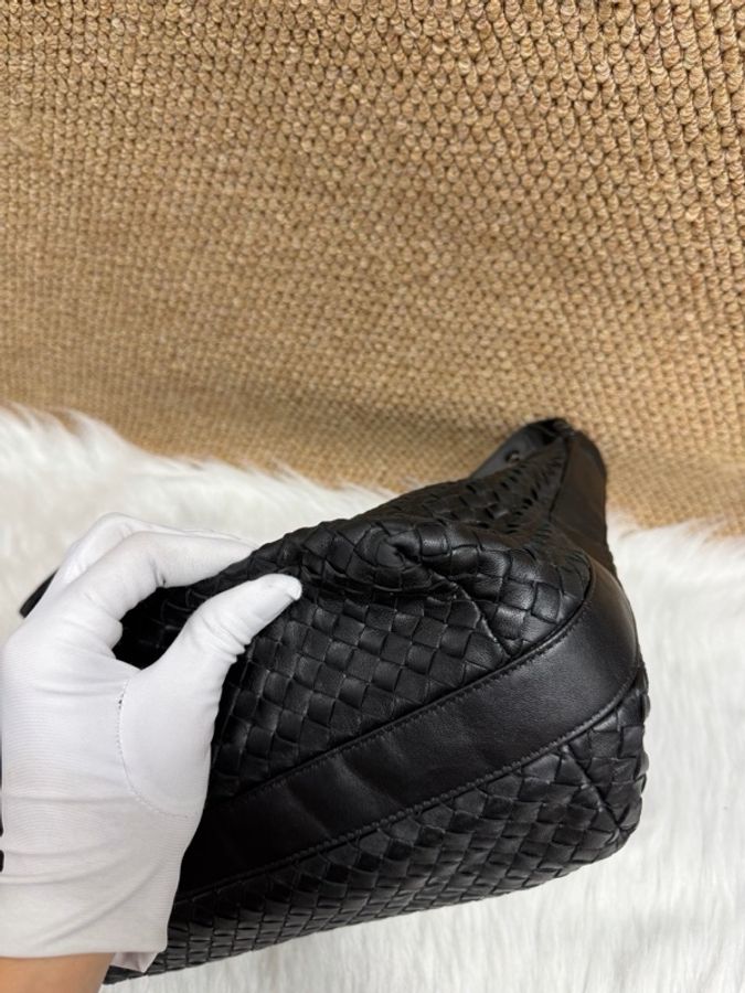 Bottega Veneta 葆蝶家Bv 黑色大飯盒 男女同款 底長35-6