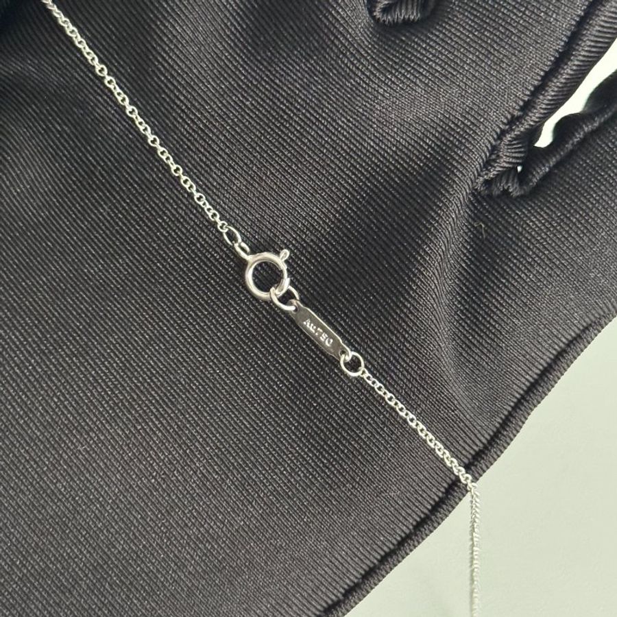 99新🆕 全配有購證🙌🏻 Tiffany & Co. T Smile 白金鑲鑽項鍊 小號-12