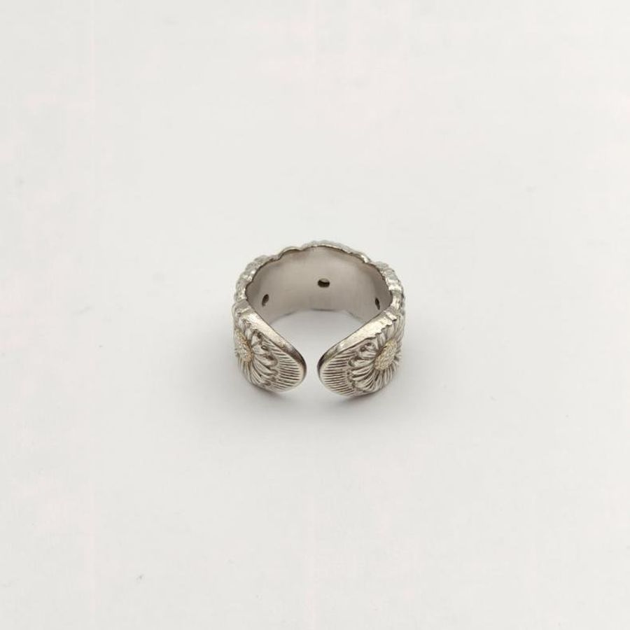BUCCELLATI BlossomsEternelle小雛菊戒指AG925銀/鑽石50-3