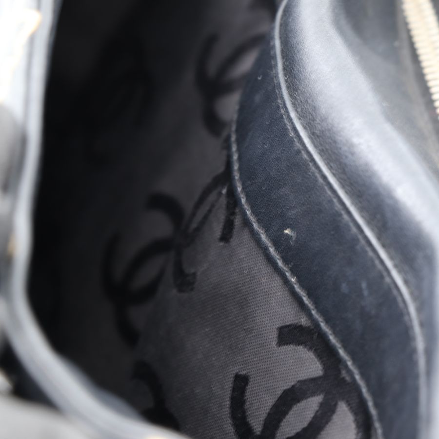 Chanel 香奈兒 黑色 皮革 Wild Stitch 外縫托特包 肩背包-10