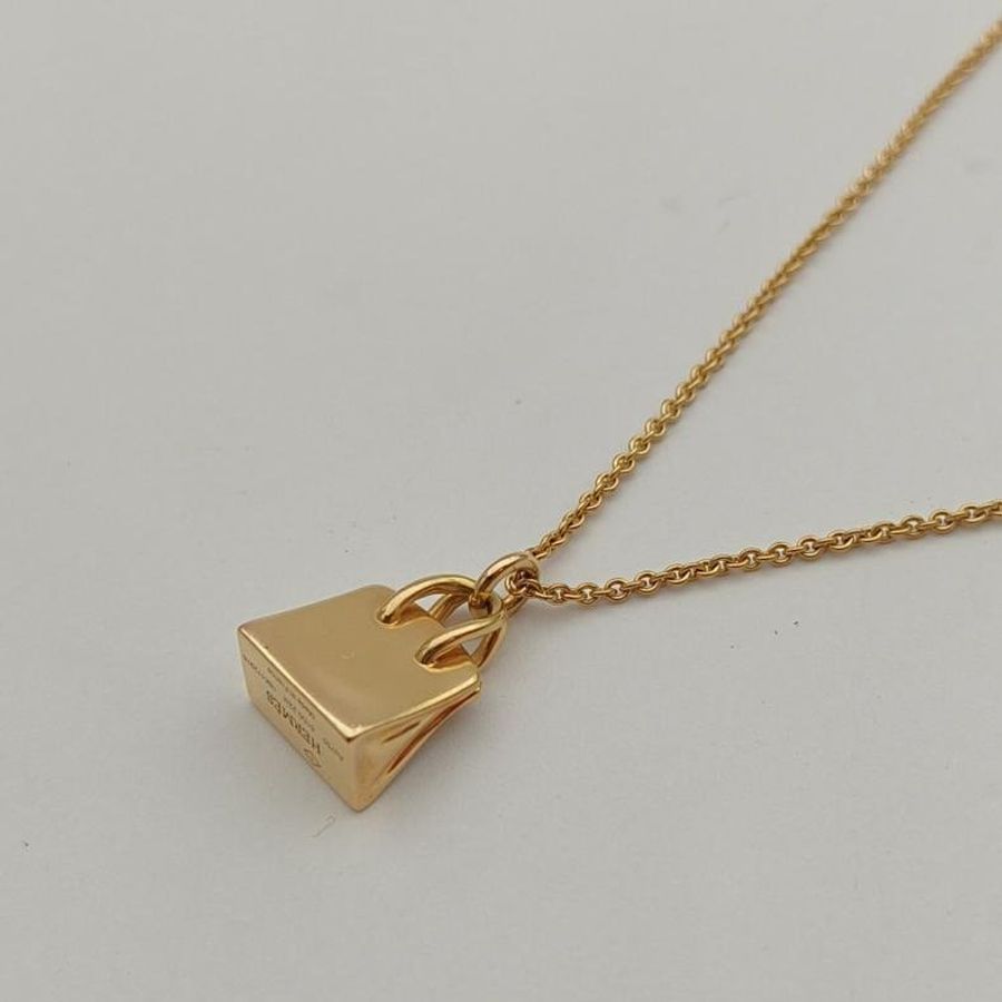 HERMES AmulettesBirkin項鏈滿鑽18K玫瑰金/鑽石-3