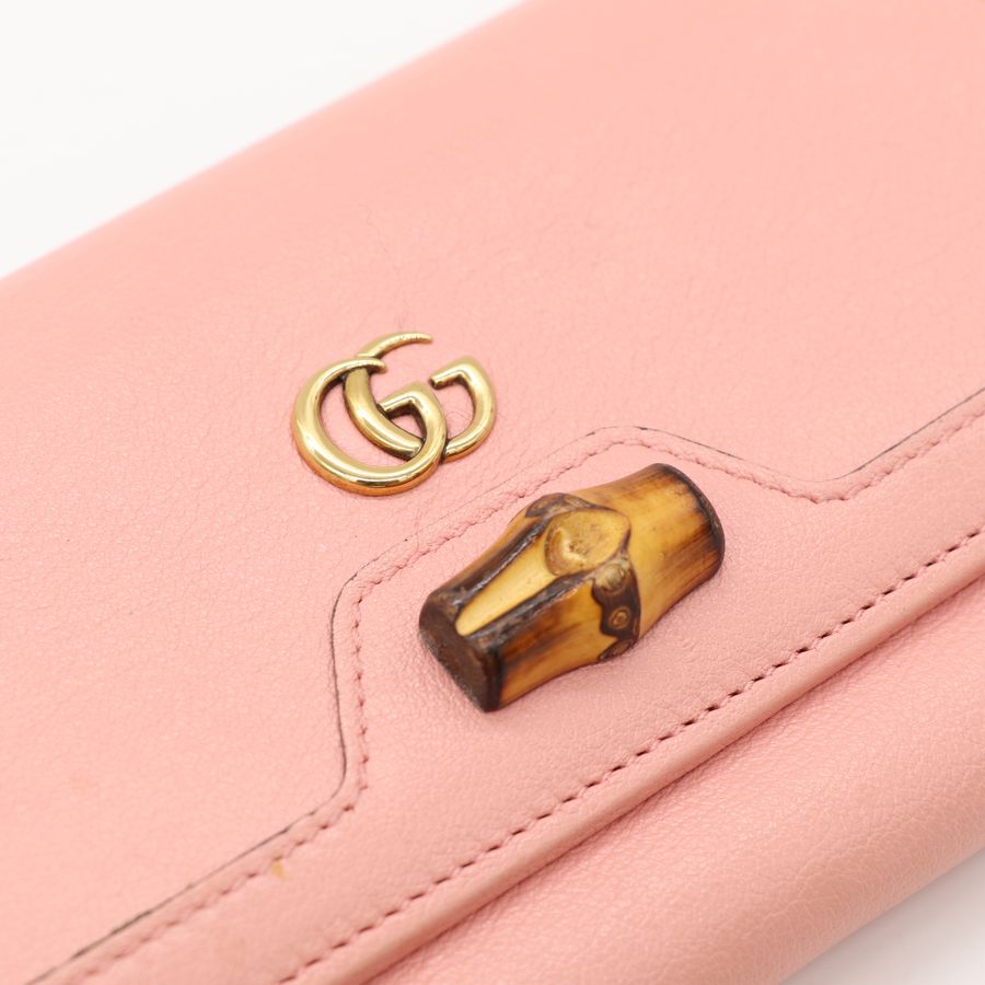 粉紅色Gucci Diana 系列鏈條皮夾-6