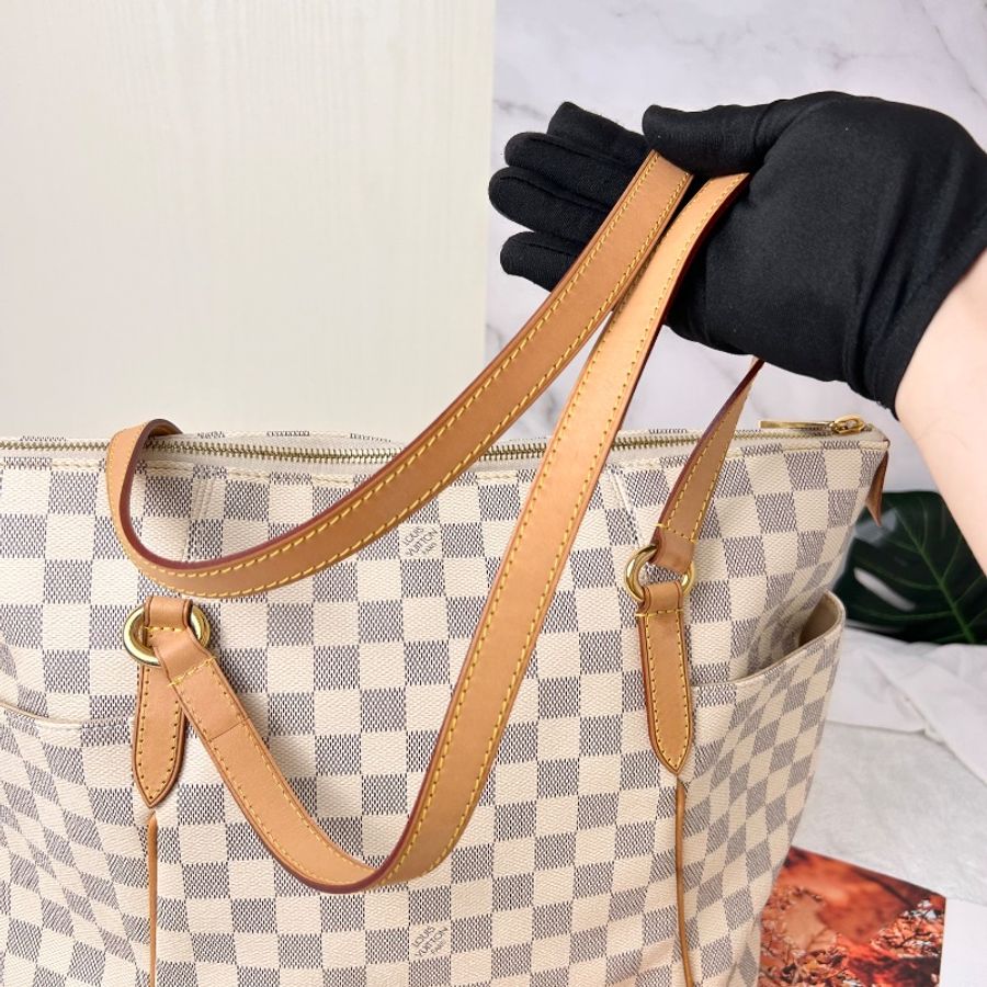 LV Damier Azur 白棋盤格 Totally MM 中號托特包-4