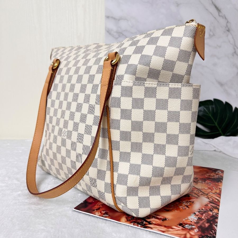 LV Damier Azur 白棋盤格 Totally MM 中號托特包-8