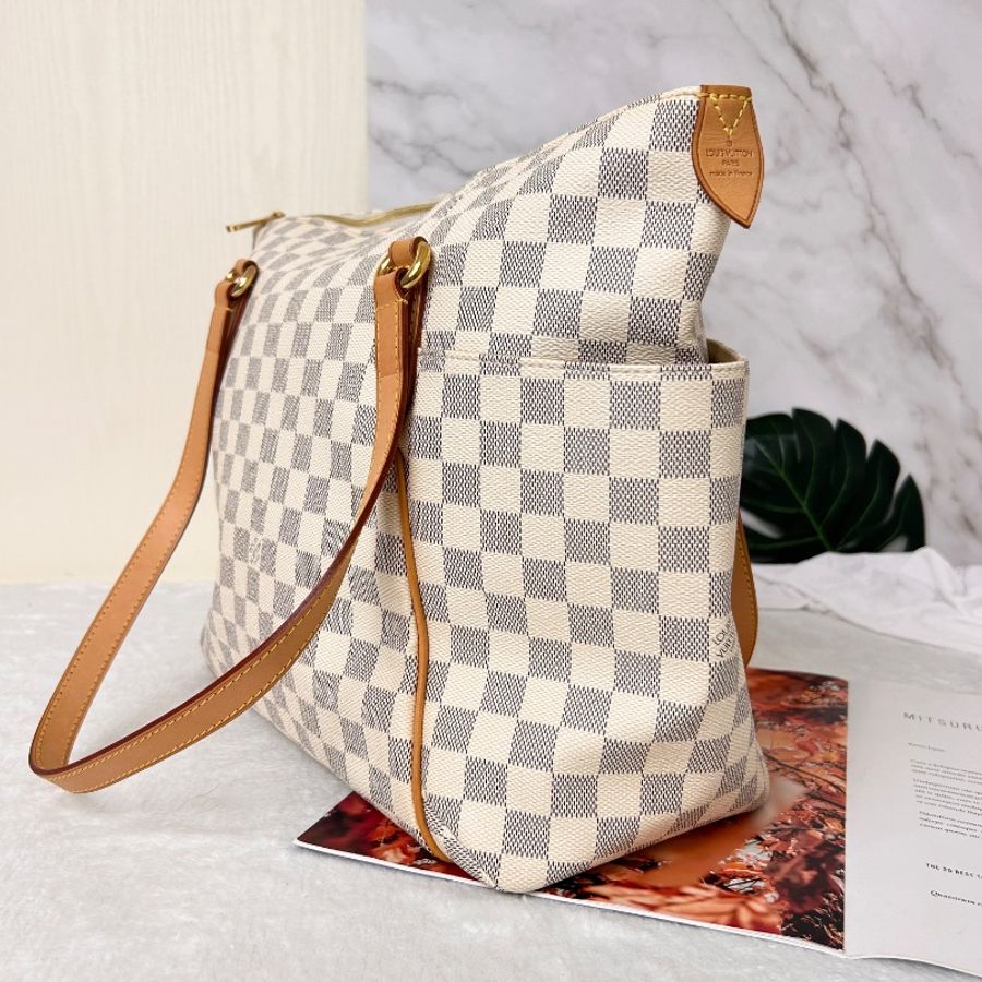 LV Damier Azur 白棋盤格 Totally MM 中號托特包-11