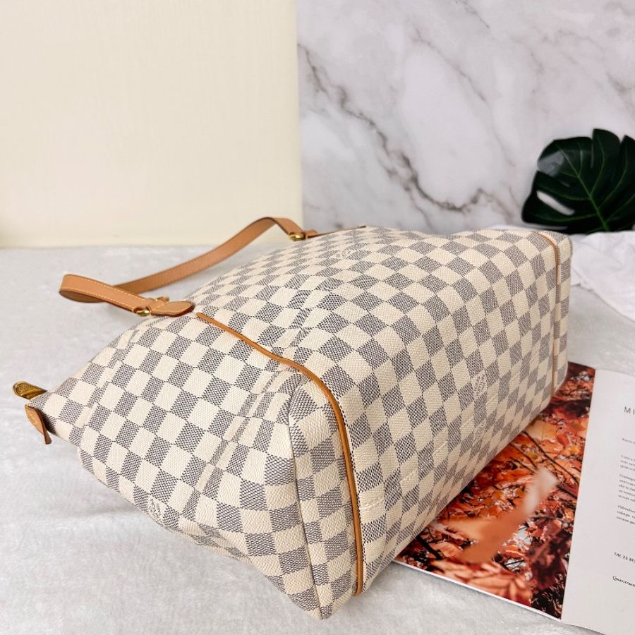 LV Damier Azur 白棋盤格 Totally MM 中號托特包-15