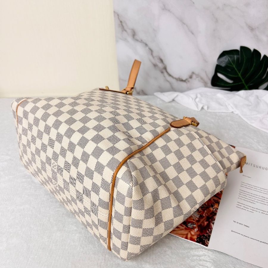 LV Damier Azur 白棋盤格 Totally MM 中號托特包-16