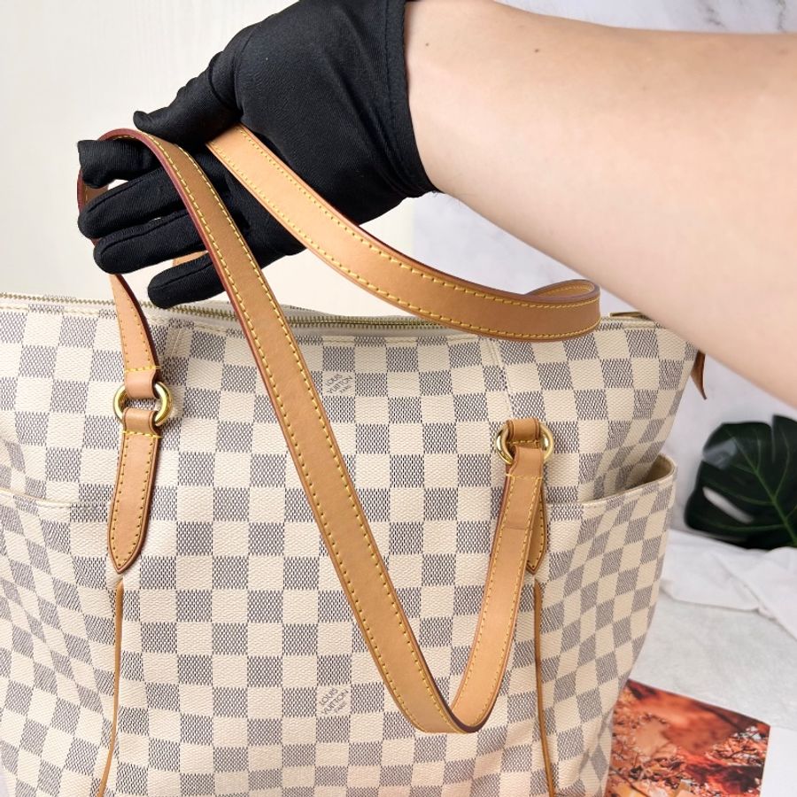 LV Damier Azur 白棋盤格 Totally MM 中號托特包-25
