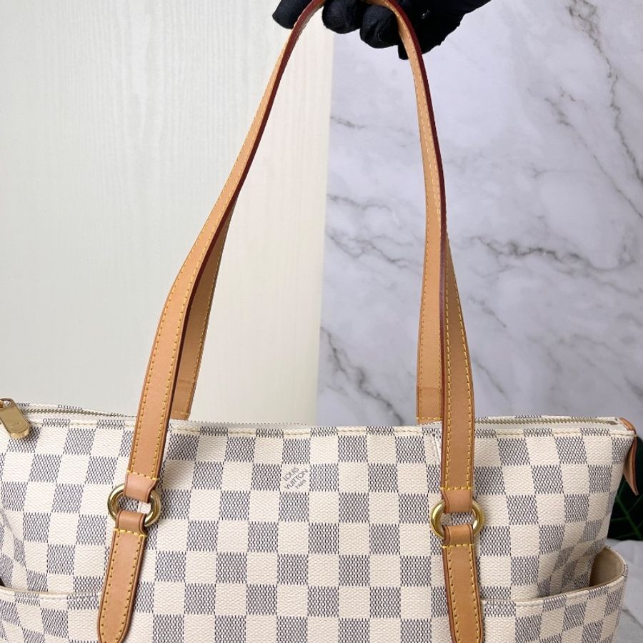 LV Damier Azur 白棋盤格 Totally MM 中號托特包-26