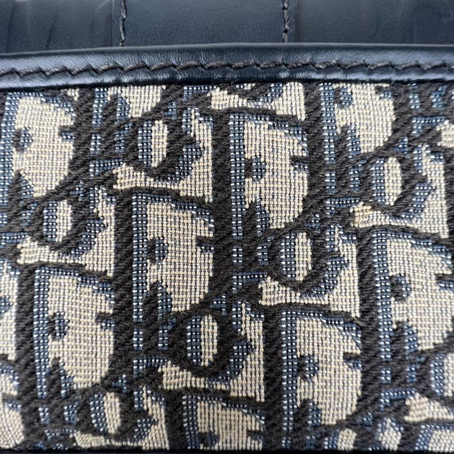 🖤 鑒定師的收藏 🖤 迪奧 蒙田30 藍色 Oblique 經典提花家釦雙肩帶 兩用包 Dior 30 Montaigne East-West Flap Bag in Blue Oblique Canvas-4