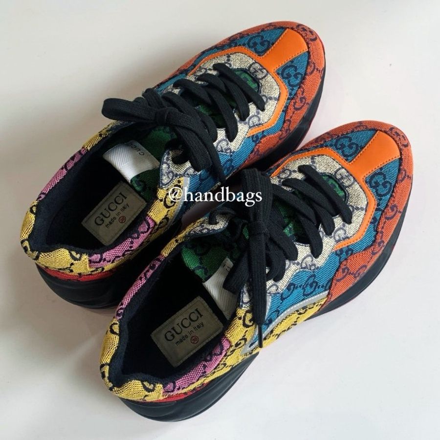 GUCCI Rhyton GG Multicolor 多彩 老花 增高 休閒鞋 運動鞋 EU38 現貨-5