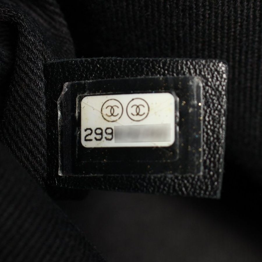 CHANEL 香奈兒 黑色 帆布 鉚釘 Deauville Drawstring 水桶包 肩背包 無卡 【二手名牌BRAND OFF】-6
