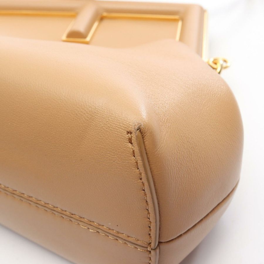 FENDI First 小號手拿包/肩斜背包 8BP129 ABVE 皮革 棕色 二手-5