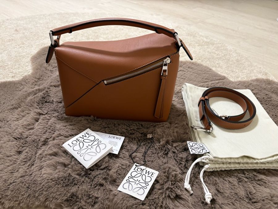 Loewe Puzzle Edge Bag Small (Tan)-4