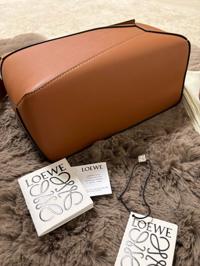 Loewe Puzzle Edge Bag Small (Tan)-5