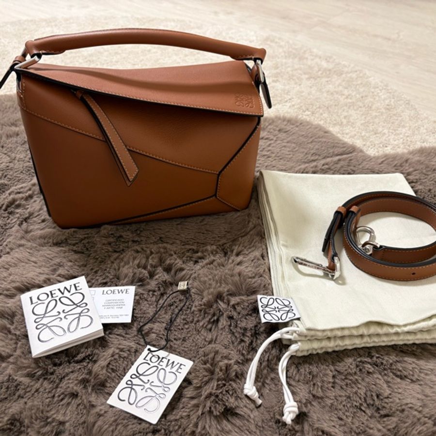 Loewe Puzzle Edge Bag Small (Tan)-10