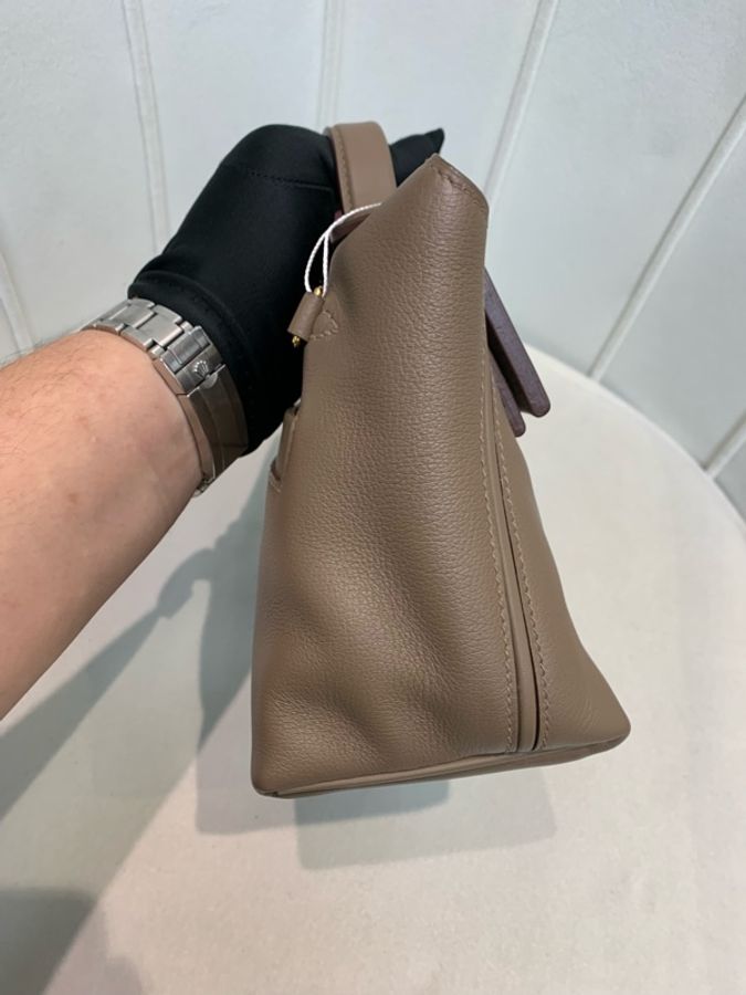 Hermes 愛馬士 大象灰 +金扣 mini 迷你 2424 U stamp-4