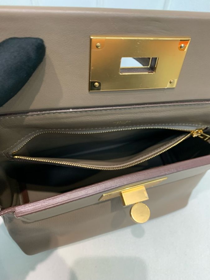 Hermes 愛馬士 大象灰 +金扣 mini 迷你 2424 U stamp-16