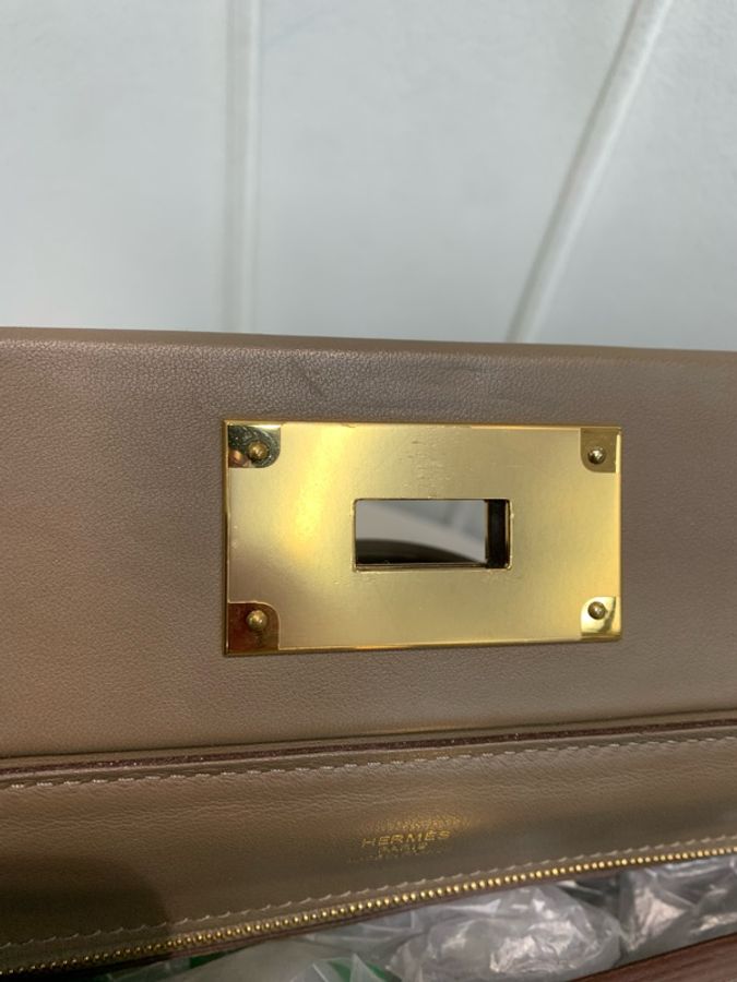 Hermes 愛馬士 大象灰 +金扣 mini 迷你 2424 U stamp-25