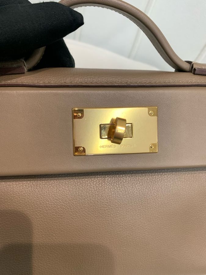 Hermes 愛馬士 大象灰 +金扣 mini 迷你 2424 U stamp-40