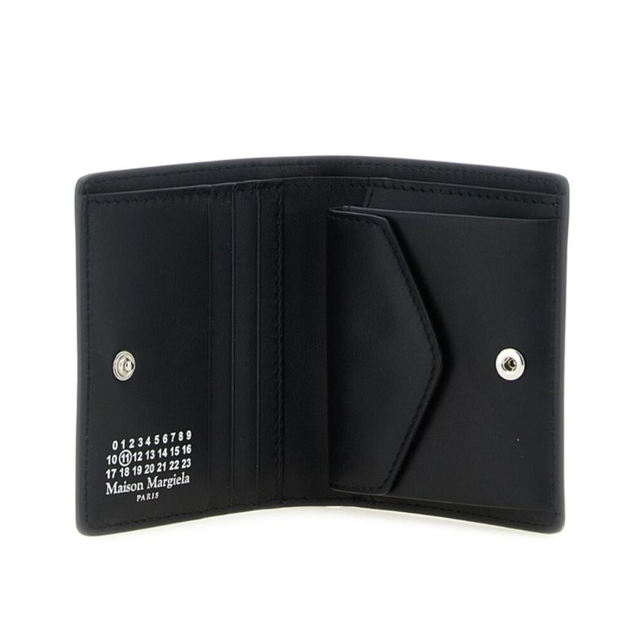 【Maison Margiela】四針 荔枝小牛皮 雙折 零錢袋 短夾 皮夾 卡夾 黑色 S56UI0140P4745T8013-1