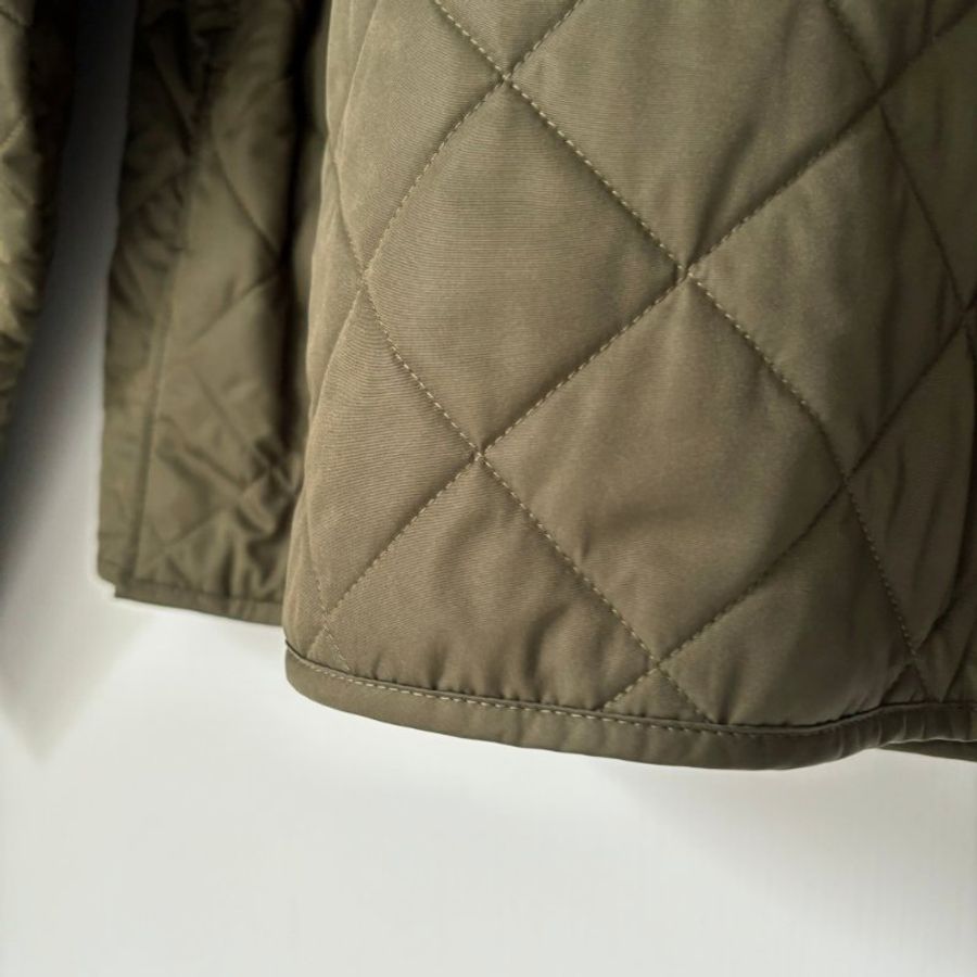 ::CELINE:: 軍綠色輕薄尼龍絎縫獵裝金釦馬車刺繡夾克 36號-15