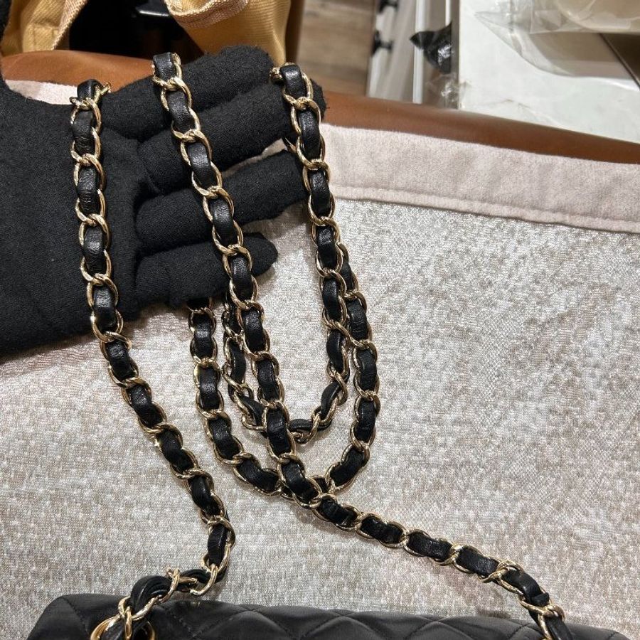 香奈兒/Chanel 黑金CF 大mini鏈條包-9