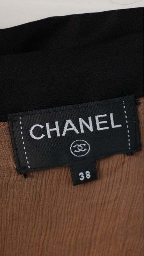 Chanel 22A高级手工坊系列珍珠刺绣cc logo黑色百褶纱裙半裙-13