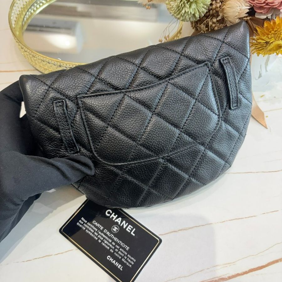 *SHIHNA名牌精品*CHANEL 經典荔枝牛皮菱格紋胸背包(保卡款)-7