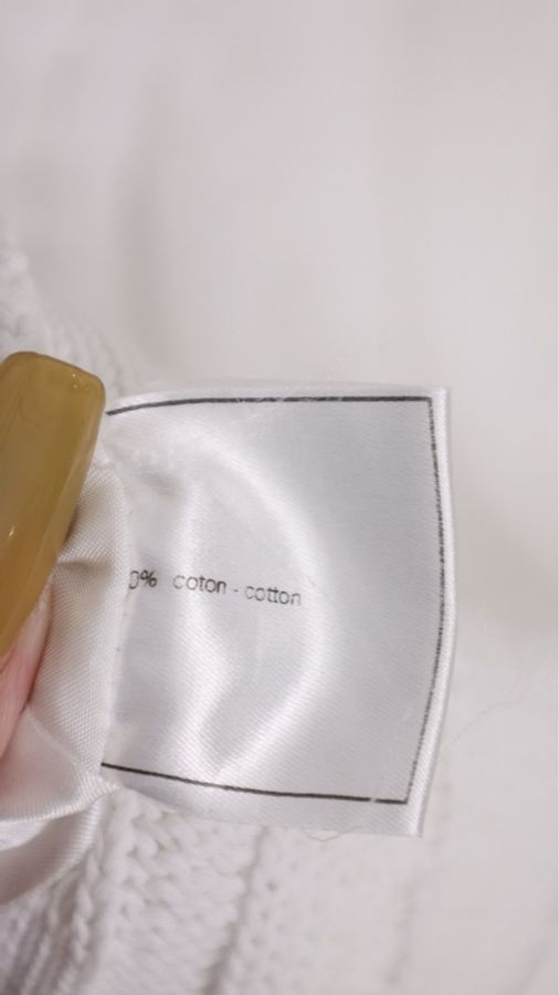 Chanel 02年无袖白色针织高领背心上衣-17