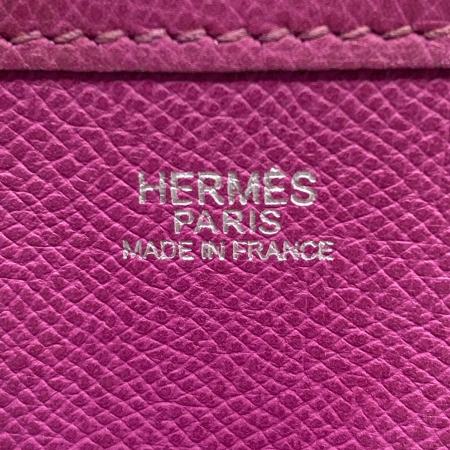HERMES 愛馬仕 EVELYNE29 I 肩背包 紫色 銀釦-10