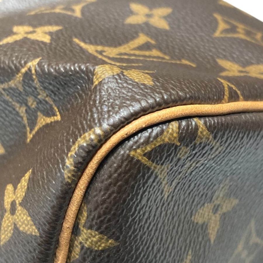 LOUIS VUITTON 路易威登 SPEEDY30 棕色 帆布 金釦-4