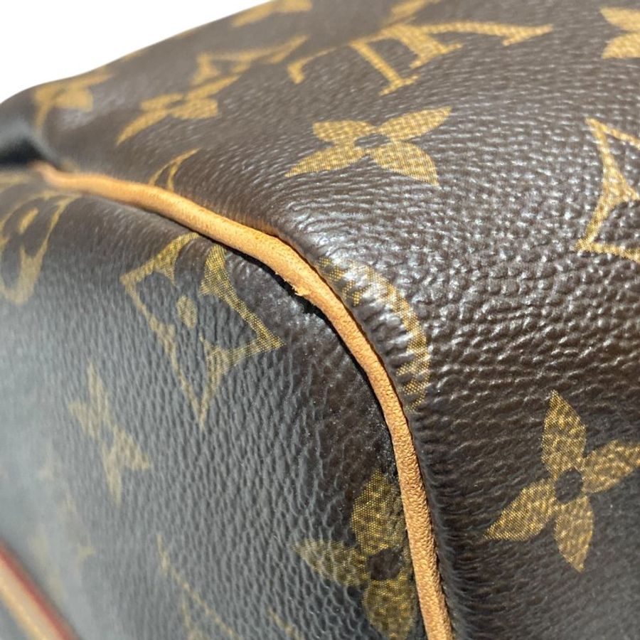 LOUIS VUITTON 路易威登 SPEEDY30 棕色 帆布 金釦-5