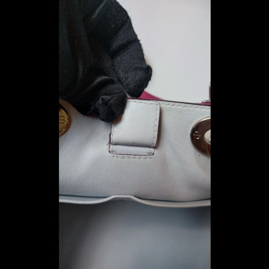 Dior 桃紫皮革兩用小號托特方包-17