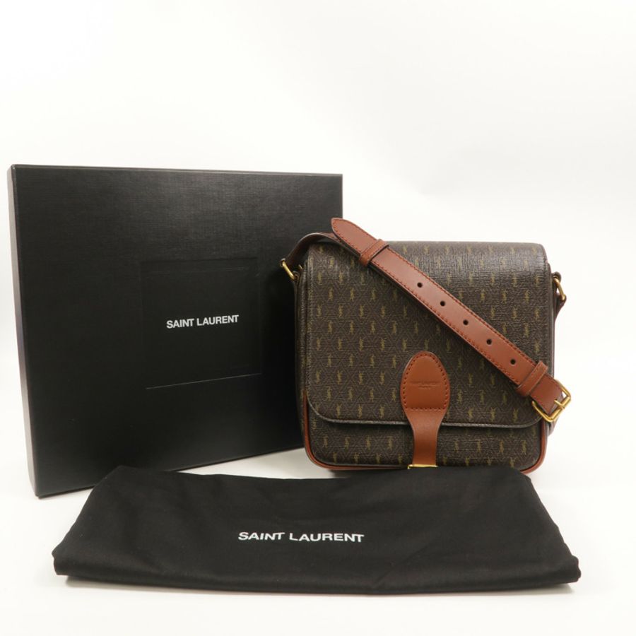 SAINT LAURENT 牛皮皮革Le Monogramme肩背袋-10