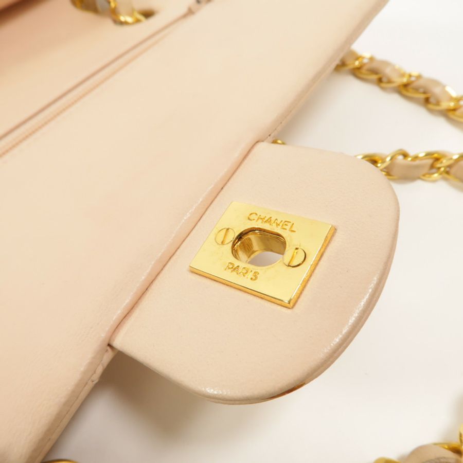 CHANEL 羊皮皮革Vintage Classic 25鏈帶肩背袋-16