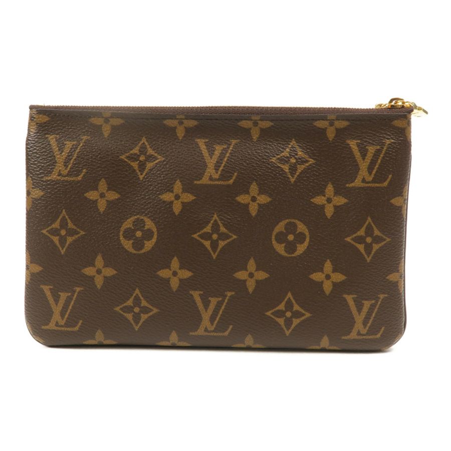 LOUIS VUITTON Monogram Giant Reverse Double Zip Pochette金扣肩背袋-1