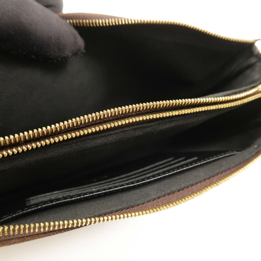 LOUIS VUITTON Monogram Giant Reverse Double Zip Pochette金扣肩背袋-4