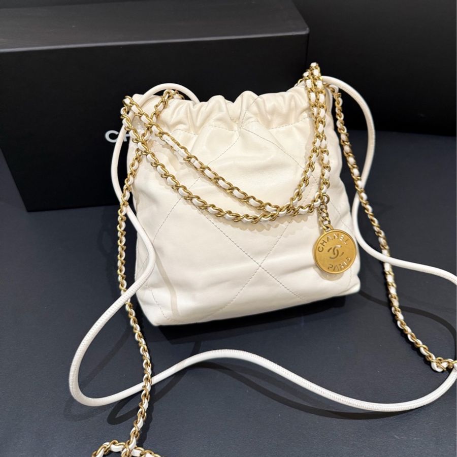 【撿漏價98新👍🏻全網最低價💫】Chanel/香奈儿 22 Bag 白金小號 經典保值款-3